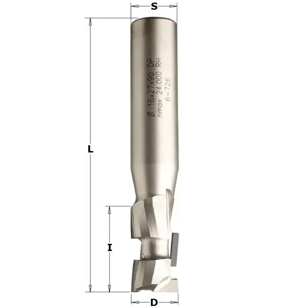 CMT 140.039.56 Fraise diamantée avec lames de cisaillement 12mm - tige 12 x 35mm