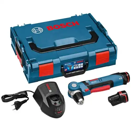 Bosch Bleu 0601390908 GWB 12V-10 Perceuse d‘angle 12 volts 2.0 AH en L-Boxx