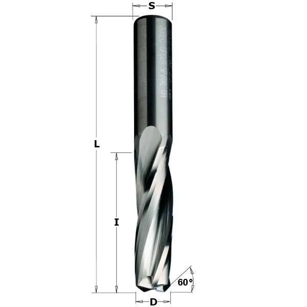 CMT 191.143.11 Fraise hélicoïdale 14mm, tige 14mm - Droite