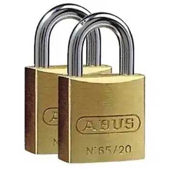 ABUS H65/20 TWINS C/FN Cadenas en laiton, 2 pièces