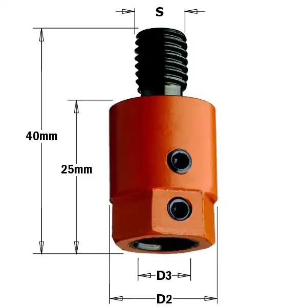 CMT 302.080.01 Mandrin M10 - Droite 16 mm