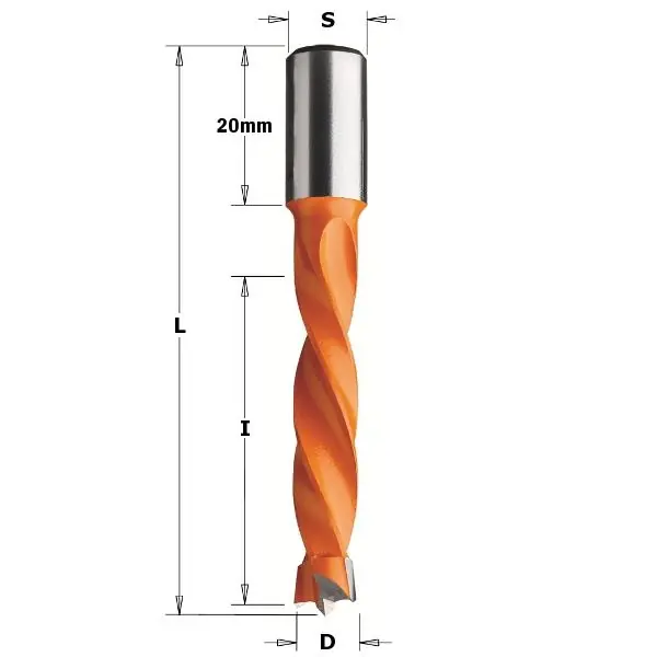 CMT 309.090.11 Foret à cheville 9mm - tige 10x20 - Droite