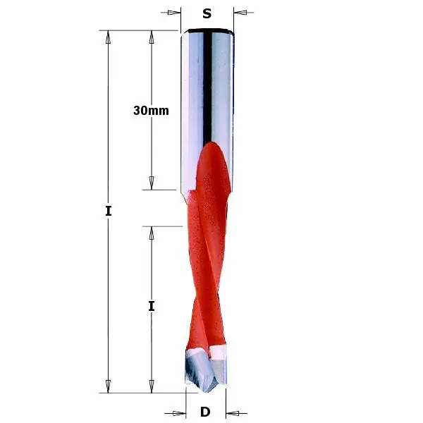 CMT 311.060.42 Foret à cheville HW micrograin extra fin 6mm - tige 10x30 - Gauche