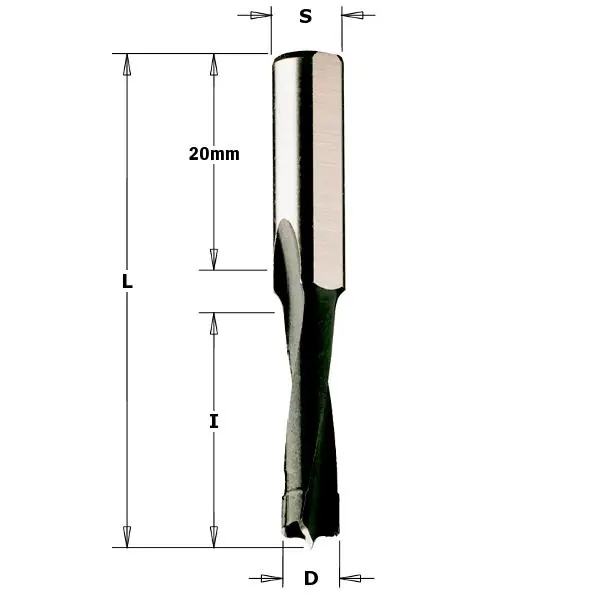 CMT 312.160.11 Foret à cheville HW 16mm - tige 8mm