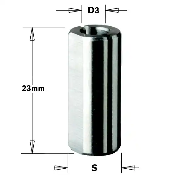 CMT 365.032.00 Adapteur porte-mèche 10mm, D 3,2mm tige 10x23