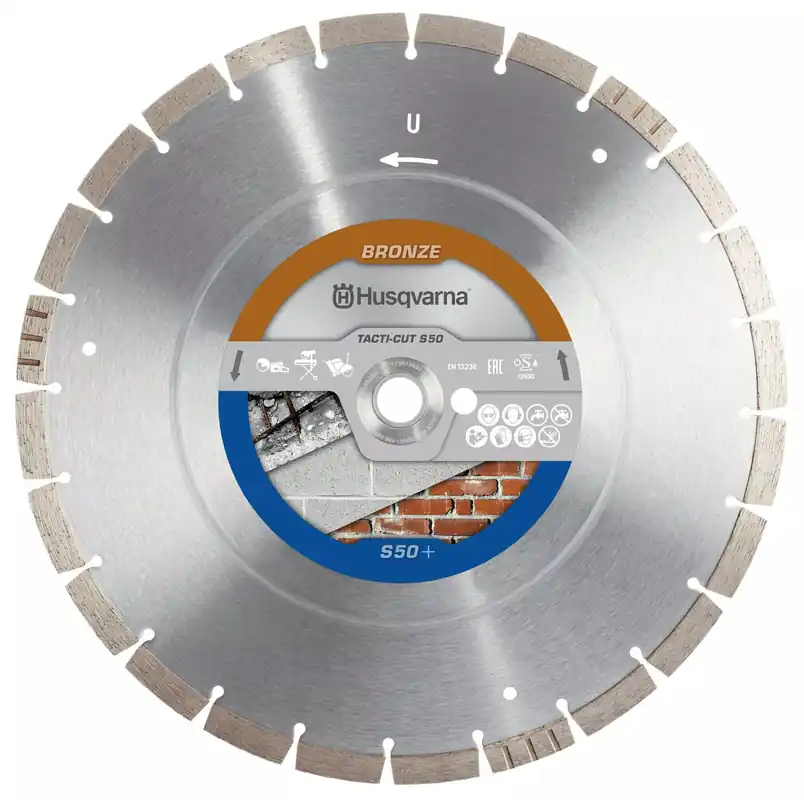 Husqvarna 579815610 Tacti-Cut S50 Plus Lame de scie diamantée Wet/Dry Brick/Concrete 300x25.4/20.0 mm