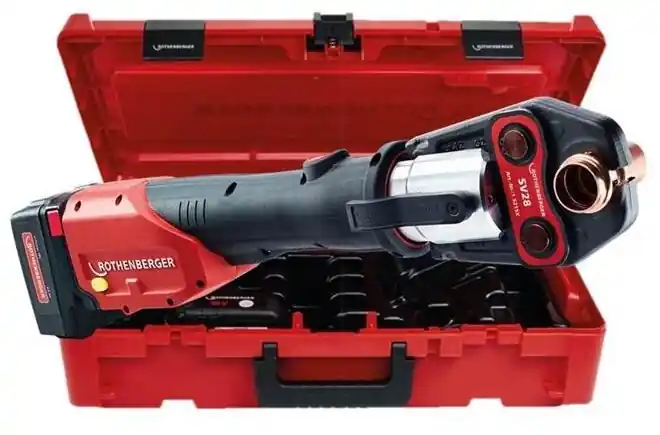 Rothenberger 1000001926 Romax 4000 Set U Presse à batterie 18V 4.0Ah Li-Ion + 3 mâchoires U 16-20-25 mm
