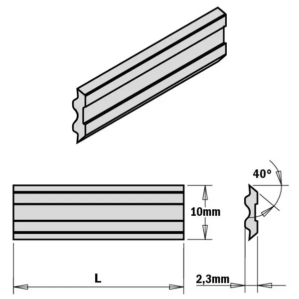 GRN Tools 795.421.10 Couteau du système Tersa HSS 420x10x2,3