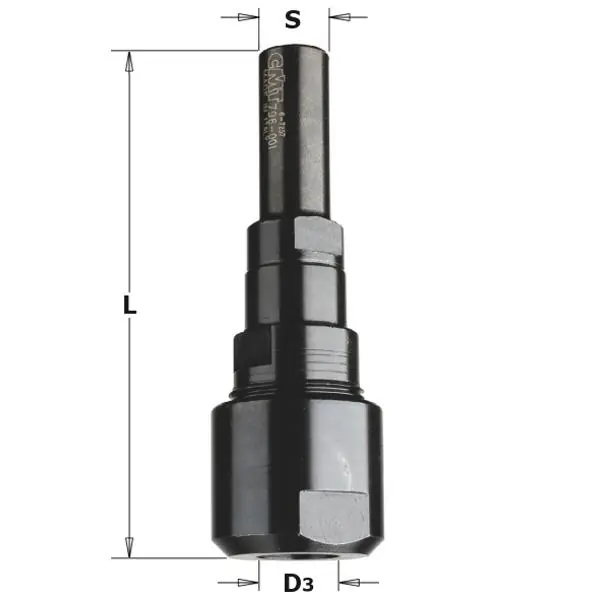 CMT 796.002.01 Porte fraise pour fraiseuse 81mm - tige 12mm
