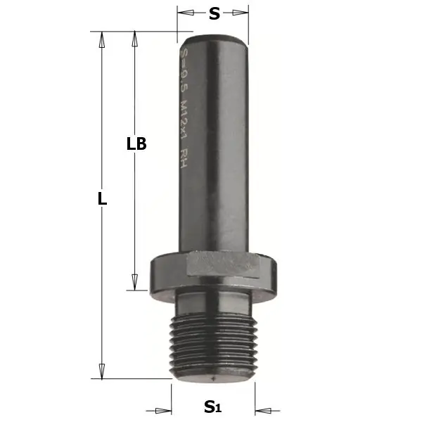 CMT 797.120.00 Adapteur pour foret S=Ø12, S1=M12x1