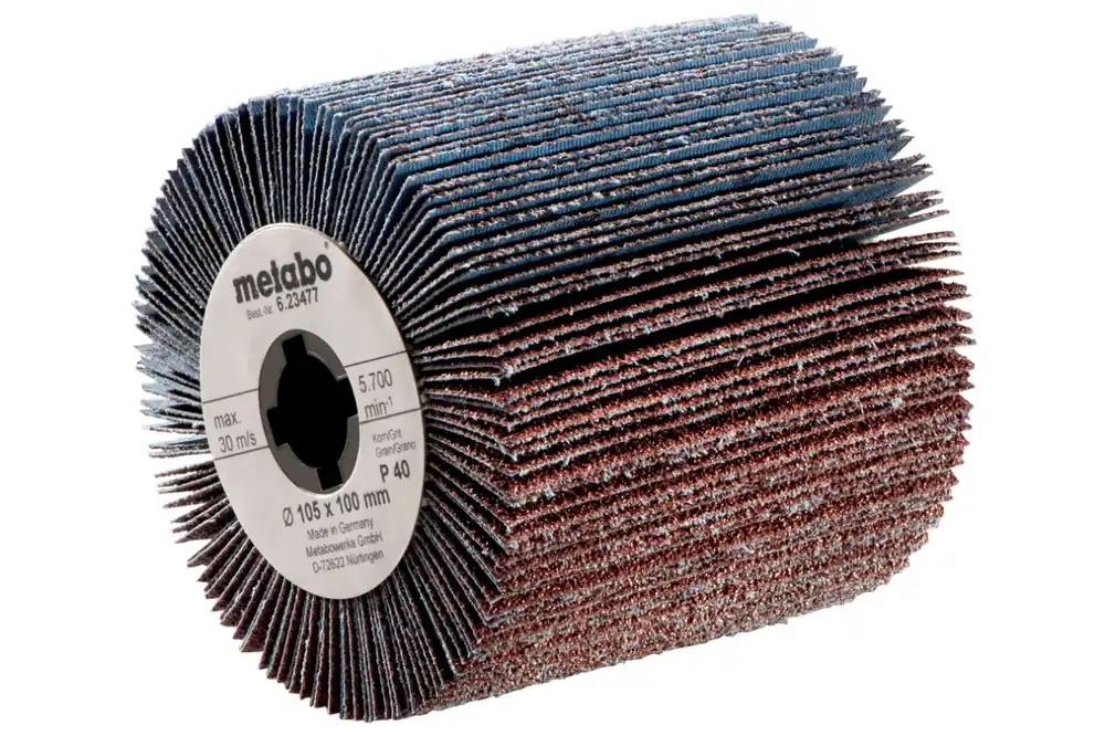 Metabo Accessoires 623479000 Rouleau de ponçage à disque à lamelles 105x100 mm P80 pour SE12-115 et S18LTX