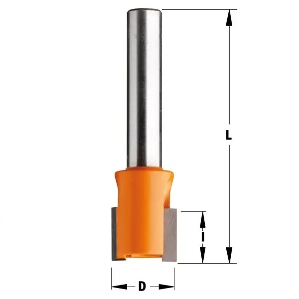 CMT 902.230.11 Affleureuse à feuillure et à bordures avec tête à biseau ouvert 23x12,7x38 queue 8 mm