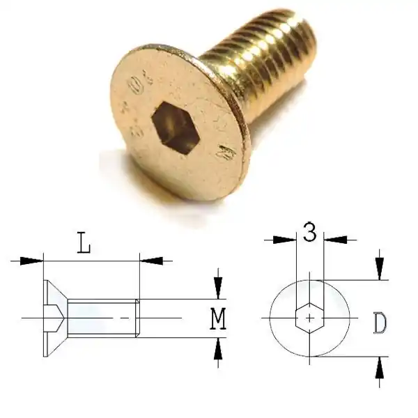 CMT 990.031.00 Boulon conique à tête hexagonale pour article 823, M6x35
