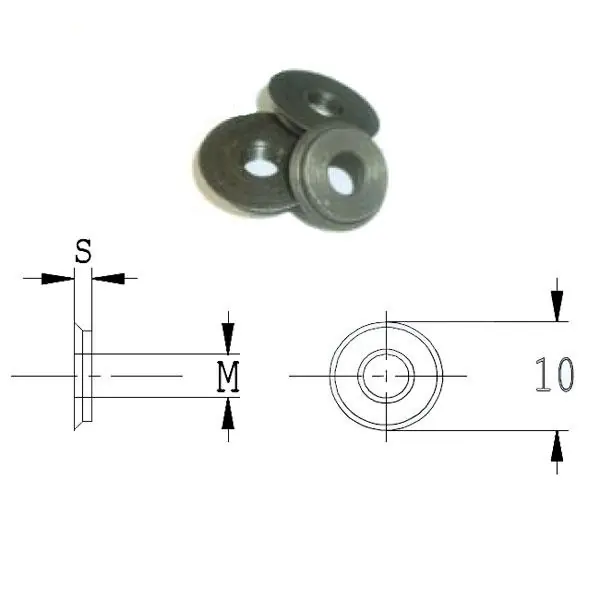 GRN Tools 990.A17.00 Ecrou intérieur pour lame WPL article 790.140.10, M4x10x1.6