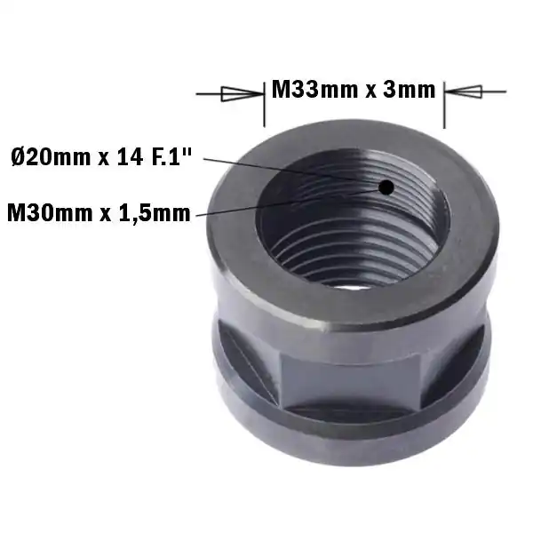 CMT 993.030.02 Ecrou de fixation de mandrin sur défonceuse stationaire - Gauche M30x1,5