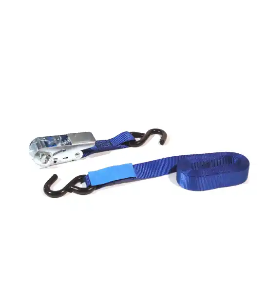 Little Jumbo 1825086000 Sangle 25mm. bleu à cliquet 5.0m avec crochets en S noir