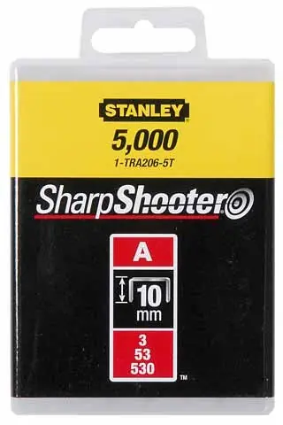 Stanley 1-TRA209T agrafes 14mm Type A - 1000 pièces