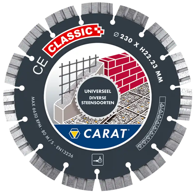 Carat CEC2303000 Scie diamantée universelle CE Classic 230 x 22,23