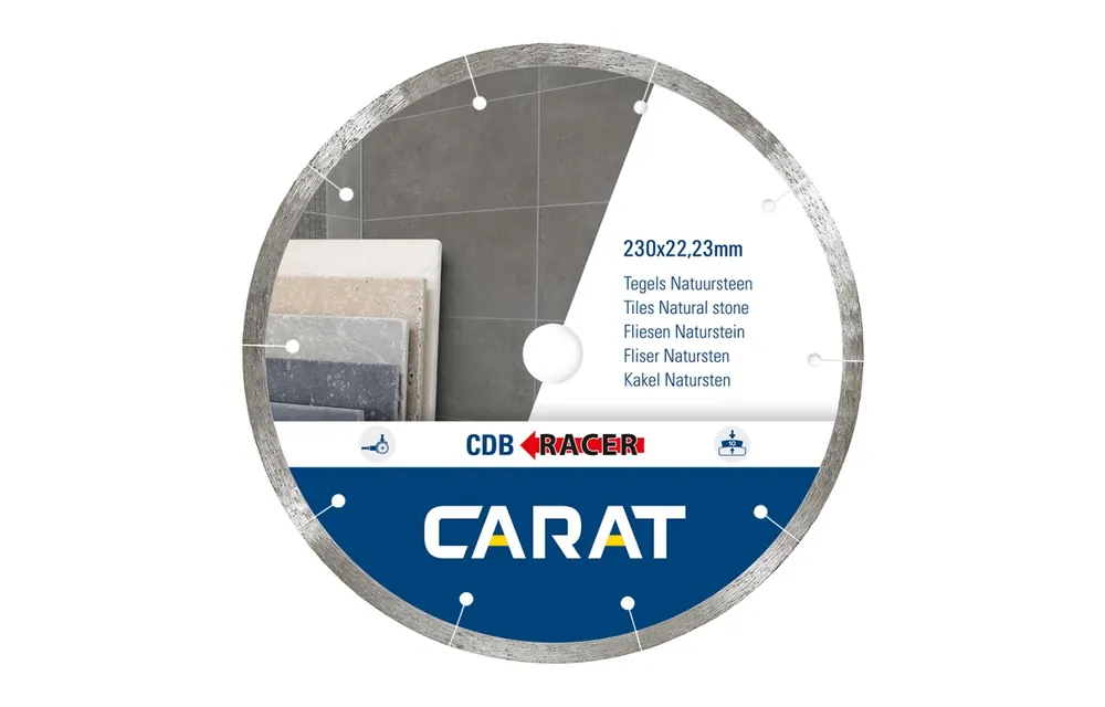 Carat CDBM230300 Lame de scie diamantée Racer 230 x 22,23 pour carreaux/pierre naturelle