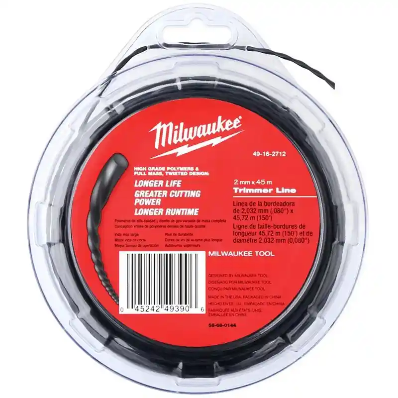 Milwaukee Accessoires 49162712 Fil de coupe 2 mm x 45 m - 1 pc