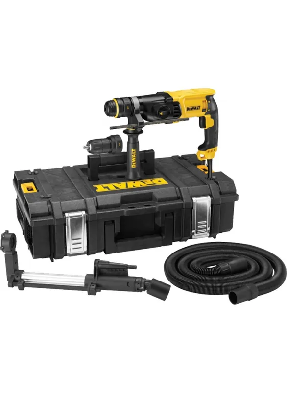DeWalt D25135K-QS - D25134K-QS Marteau combiné SDS-Plus 800W + D25301D-XJ Kit d‘extraction de poussière