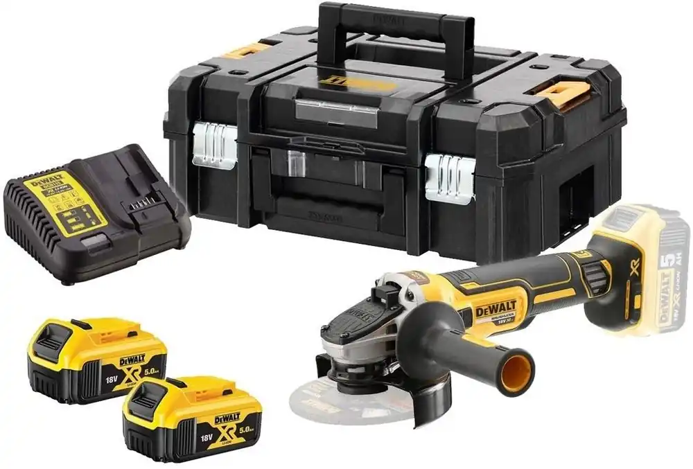 DeWalt DCG405P2-QW Meuleuse d‘angle sans fil XR 125 mm 18V 5.0 Ah dans TSTAK