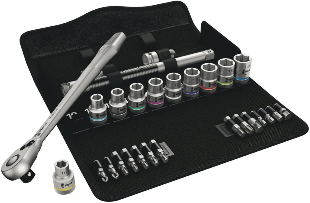 Wera 05004078001 5004078001 Jeu de cliquet Zyklop metal 1/2" 8100 SC 8 (28 pièces)