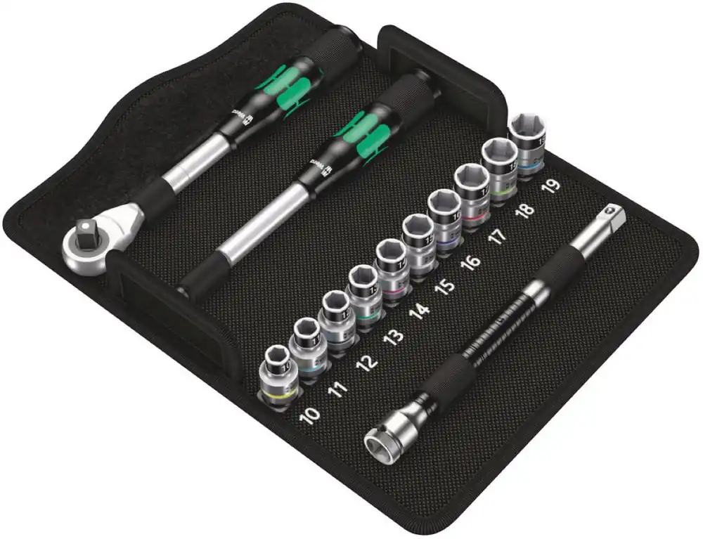 Wera 05004090001 8006 SC 1 Jeu de clés à cliquet Zyklop Hybrid, entraînement 1/2", métrique, 13 pièces