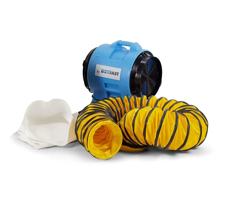 Dryfast DAF3000LSAU/10 Ventilateur axial + 1 sac à poussière + 1 tuyau de transport d‘air 10 m