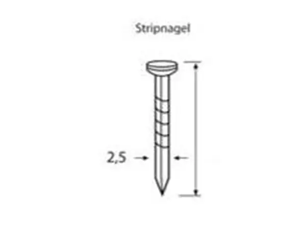 Dutack 5211006 Clous en bande Acier dur balistique 2,5 x 37 mm 1000 pcs.