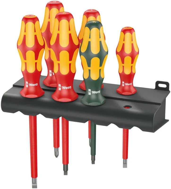 Wera 05347777001 160 i/168 i/6 Jeu de tournevis Kraftform Plus Série 100 + support, 6 pièces