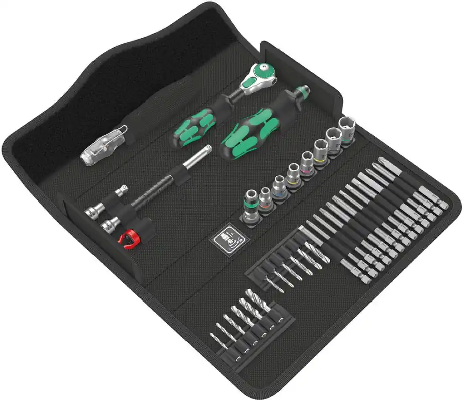 Wera 05135928001 Kraftform Kompakt M 1 Jeu d‘outils en métal, 39 pièces en coffret