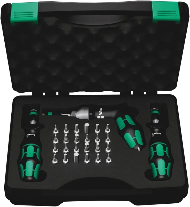 Wera 05350451001 7445/46/47 Jeu de tournevis dynamométriques Kraftform 2.5-55.0 in.lbs, 27 pièces