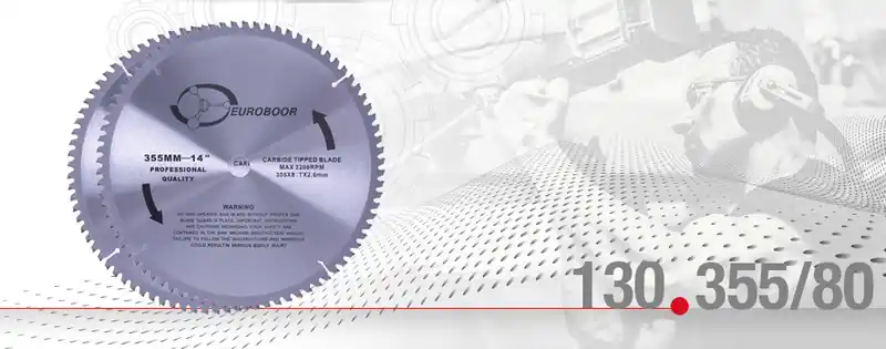 Euroboor 31613558001004 130.355/80 Lame de scie 355 x 25.4 mm pour coupeur de métal à sec pour l‘acier, l‘aluminium et l‘acier inoxydable