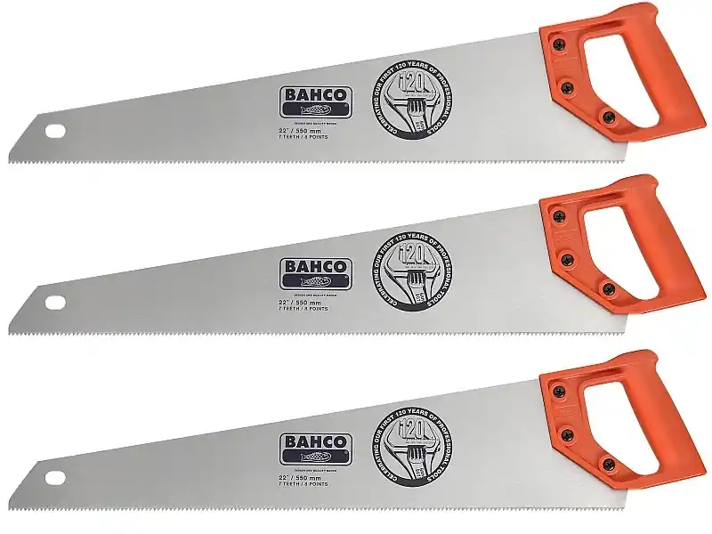 Bahco NP-22-24P-HT-3 Ensemble en promotion - NP-22 Edition limitée Scie à main universelle 22" 550 mm 3-Pack