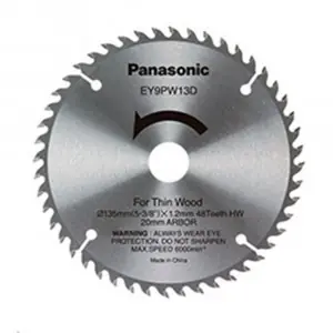 Panasonic Accessoires EY9PW13D lame de scie à bois mince 135 x 1,2 mm, 48T