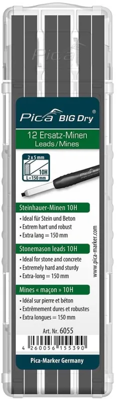 Pica PI6055 6055 BIG Dry Recharge crayon pierre 10H