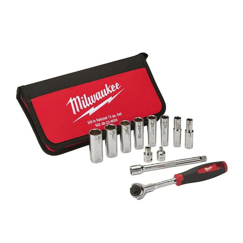 Milwaukee Accessoires 48229001 Set de clés à cliquet 3/8