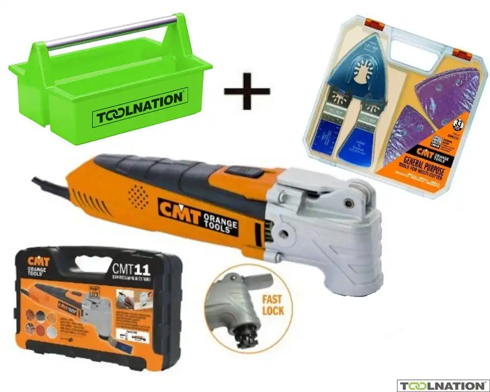 CMT CMT11OMMX33 11 Multitool oscillant 300W + jeu d‘accessoires de 33 pièces gratuit + MobiBox