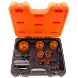 Bahco 3834-SET-86-SP P Jeu de scies cloches 19/22/25/35/44/51/60/64/76 mm