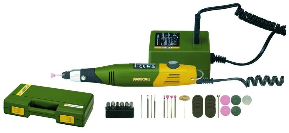 Proxxon 28515 Micromot 50/E Perceuse-fraiseuse avec transformateur + 32 accessoires