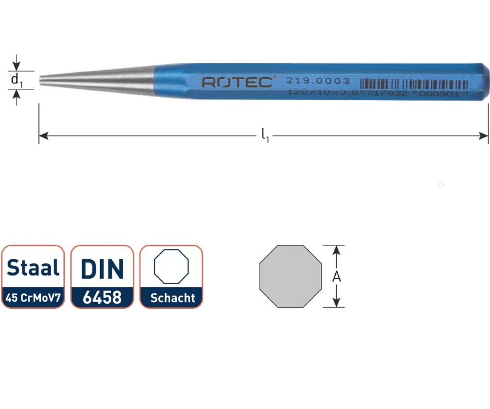 Rotec 219.0013 Percée 8 mm