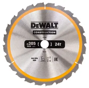 DeWalt Accessoires DT1958-QZ Lame de scie circulaire 305 x 30 x 24T ATB -5Â°