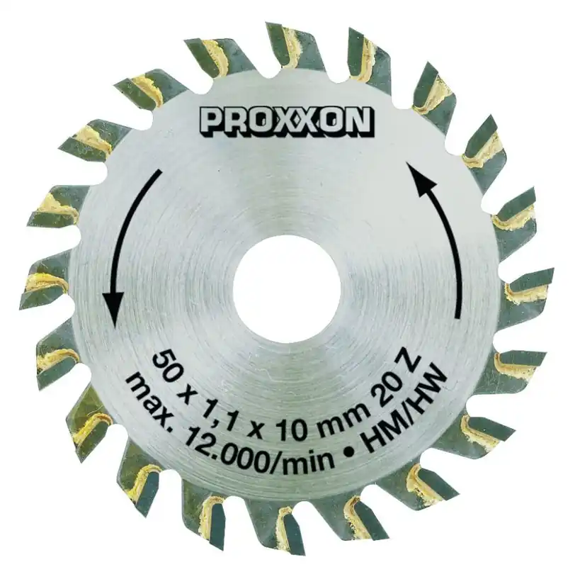Proxxon 28017 Lame de scie circulaire, soudée au carbure de tungstène 50 x 1 mm 20T