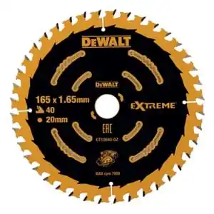 DeWalt Accessoires DT10640-QZ Lame de scie circulaire 165 x 20 mm 40T ATB 5°