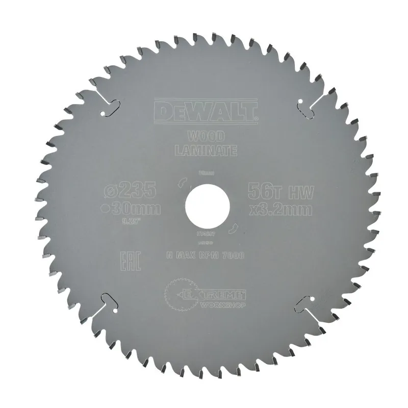 DeWalt Accessoires DT4097-QZ Lame de scie circulaire 235 x 30 mm 56T TCG -5°