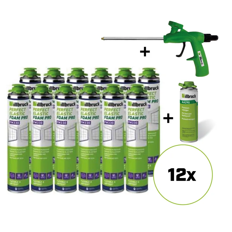 illbruck FM330SET PurSet - 12 x FM330 Mousse PU + Pistolet + Nettoyant