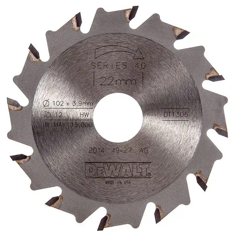 DeWalt Accessoires DT1306-QZ Lame 12 dents pour lamelles 102 x 3,9 x 22 mm