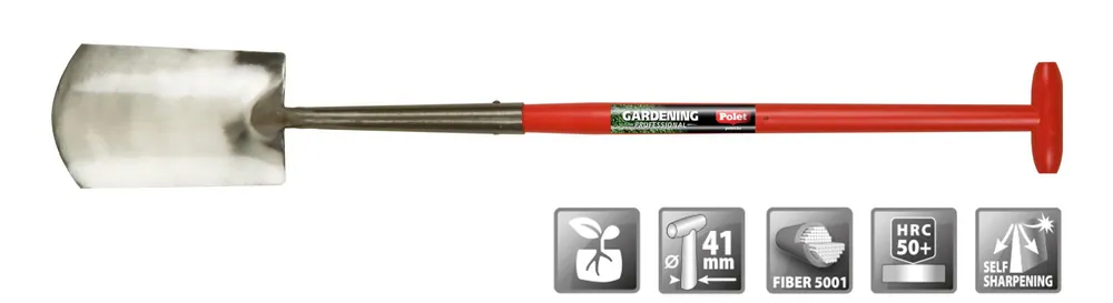 Polet 101018E Bêche professionnelle ZH 280/150/160 T-ST 75CM