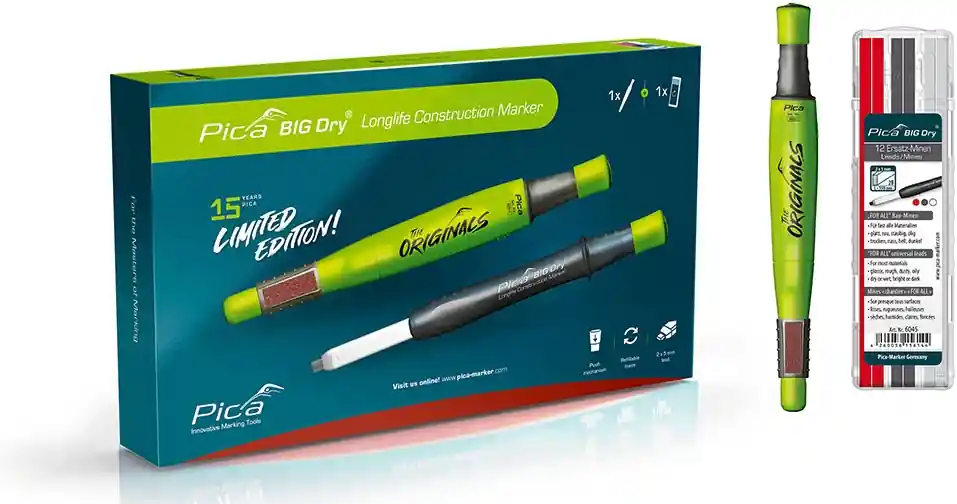 Pica PI6095 Pica Big Dry Pencil set avec recharge
